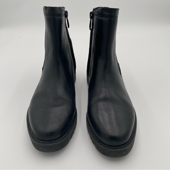Franco Sarto Carian Leather Essential Chelsea Boots Ankle Booties Black Size 6 - Picture 5 of 9